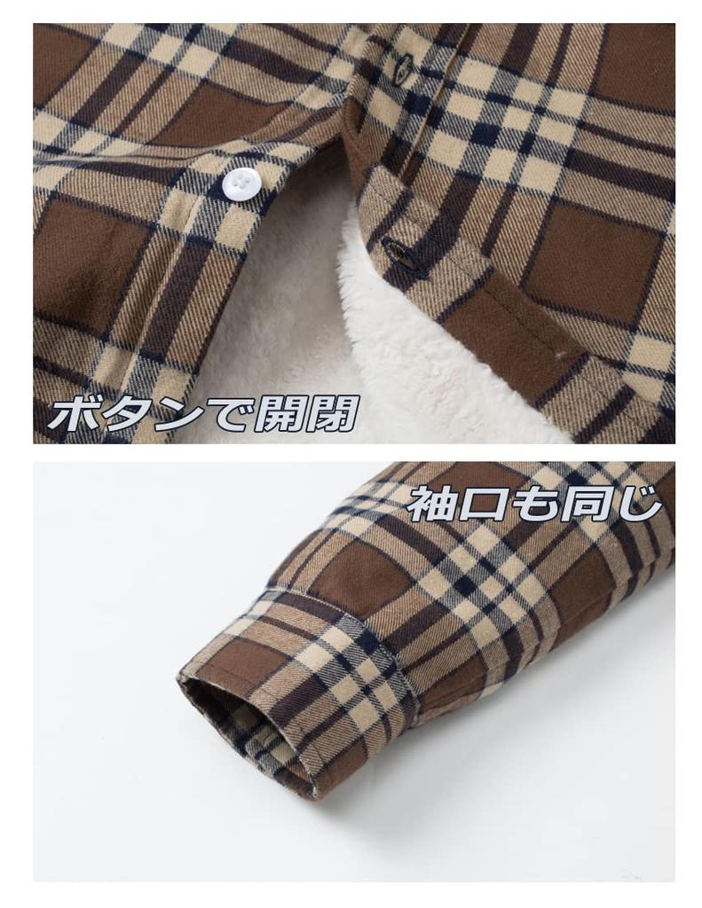 TACVASEN Клетчатая рубашка с нагрудным карманом и флисом Повседневная спортивная фланель Идеально для повседневной носки и мягкая Размер L Мужская Подкладка, Пальто, Топ, Рубашка, Одежда,