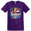 Seychelles Flag T Shirt Tropical Island Palm Tree Splash Art Vacation Tee Gift