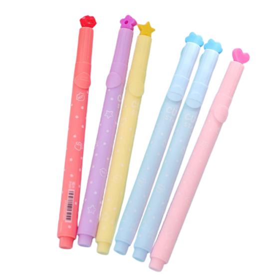 6 шт. милые карамельные цвета, маркеры для штампов, креативная ручка для маркировки, канцелярские принадлежности