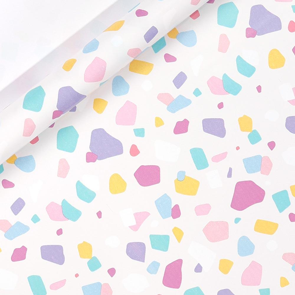 300*43cm 1 Roll Wrapping Paper Rainbow Polka Dots Star Gift Packaging Paper DIY Craft Paper Festival Birthday Gift Decor Paper