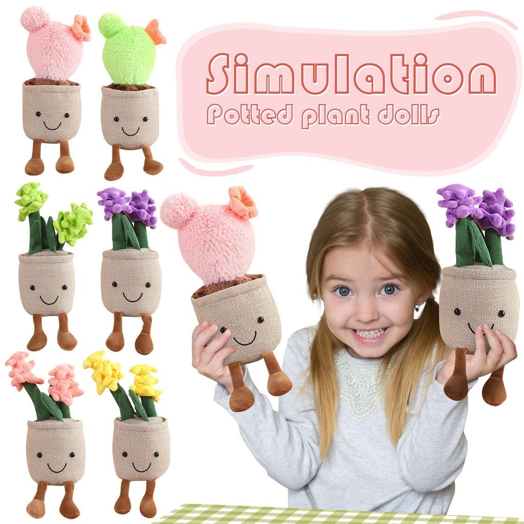 Имитация кактуса, гиацинта в горшке, мягкая игрушка, украшение в подарок