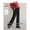 INMAN Женские зимние эластичные брюки прямого кроя с широкими штанинами