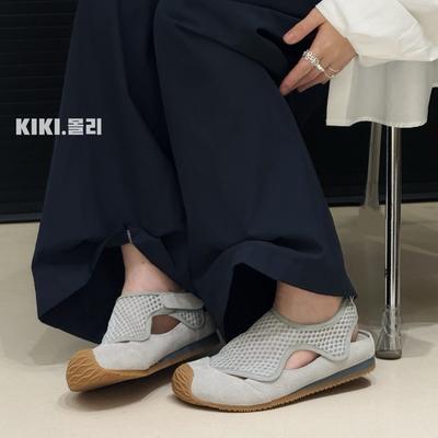 Круглая головка с неглубоким горлом универсальные летние новые сандалии для спорта и отдыха на липучке с низким каблуком