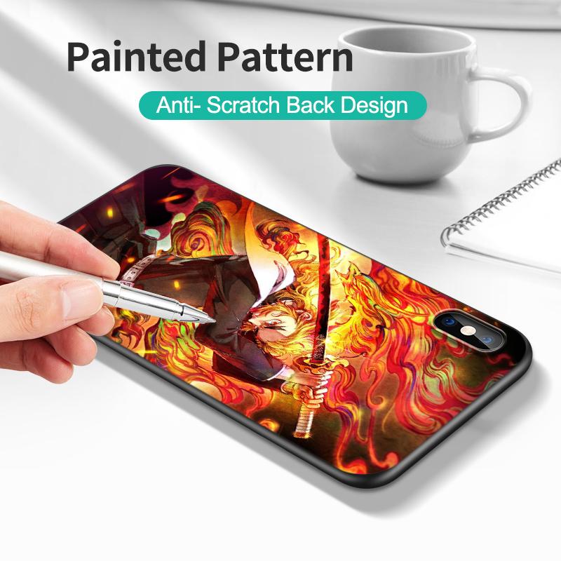 Черный чехол TPU для Xiaomi mi 11i 5G Redmi Note 11 11S 11T Pro PLUS 4G 5G Cover Rengoku Kyoujurou