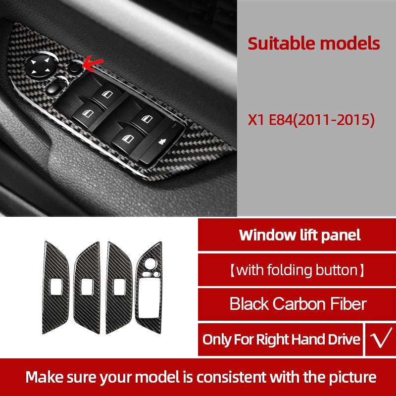 bftws1 For BMW X1 E84 2011-2015 Carbon Fiber Center Console Gear CD Door Panel Trim Sticker Decoration Car Interior Tuning Accessories