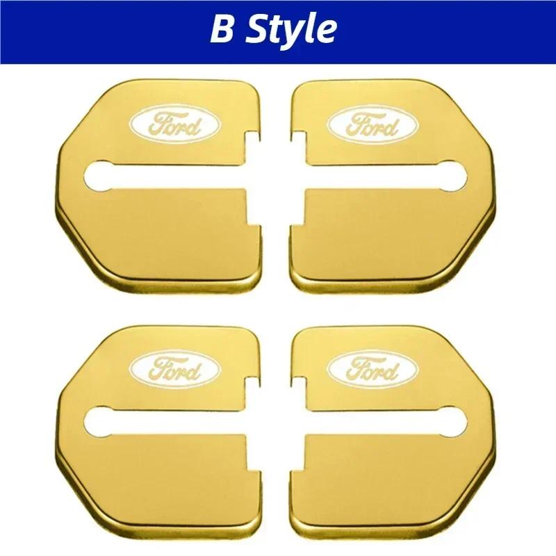 snpwz4 4Pcs Car Door Lock Logo Cover Decals for Ford Fiesta Focus Kuga Explorer Mondeo S-MAX Edge Taurus Territory Escort Escape