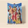 Throw Blanket One Piece Luffy Cartoon Anime Children Teenagers Adult Game Peripheral Collection Products Soft and Comfortable