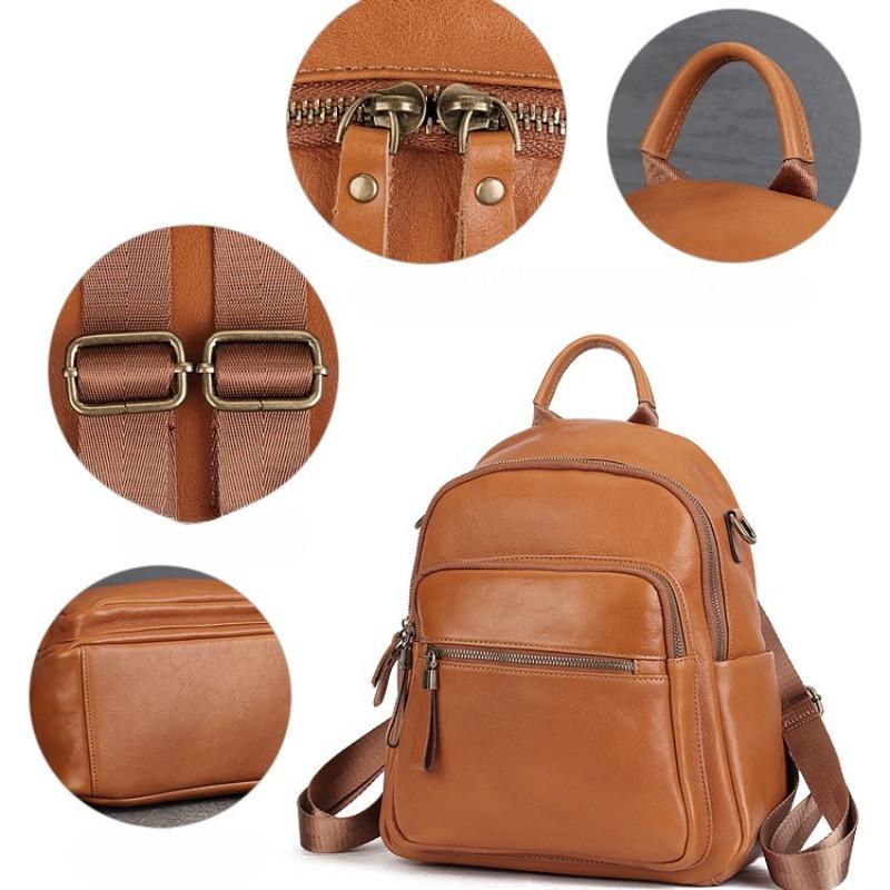 Первый слой рюкзак из коровьей кожи большой емкости Advanced Sense Retro Большая сумка Мягкий рюкзак из натуральной кожи