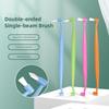 Double Head Single Bundle Orthodontic Toothbrush Interdental Cleaning Brush Portable Soft Bristles Tooth Cleaning Tool
