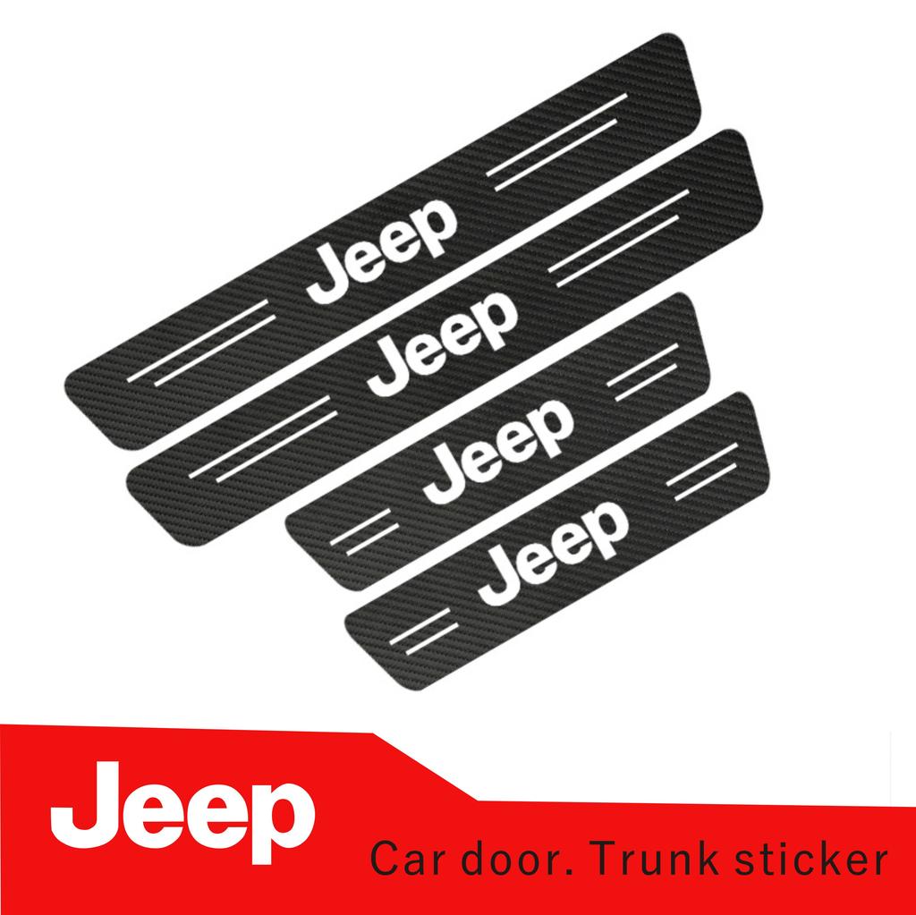 Для Jeep Jeep Автомобильная Пороговая Накладка Анти-Ступенька Углеродное Волокно Защитная Наклейка Для Jeep Renegade Compass Grand Cherokee Wran
