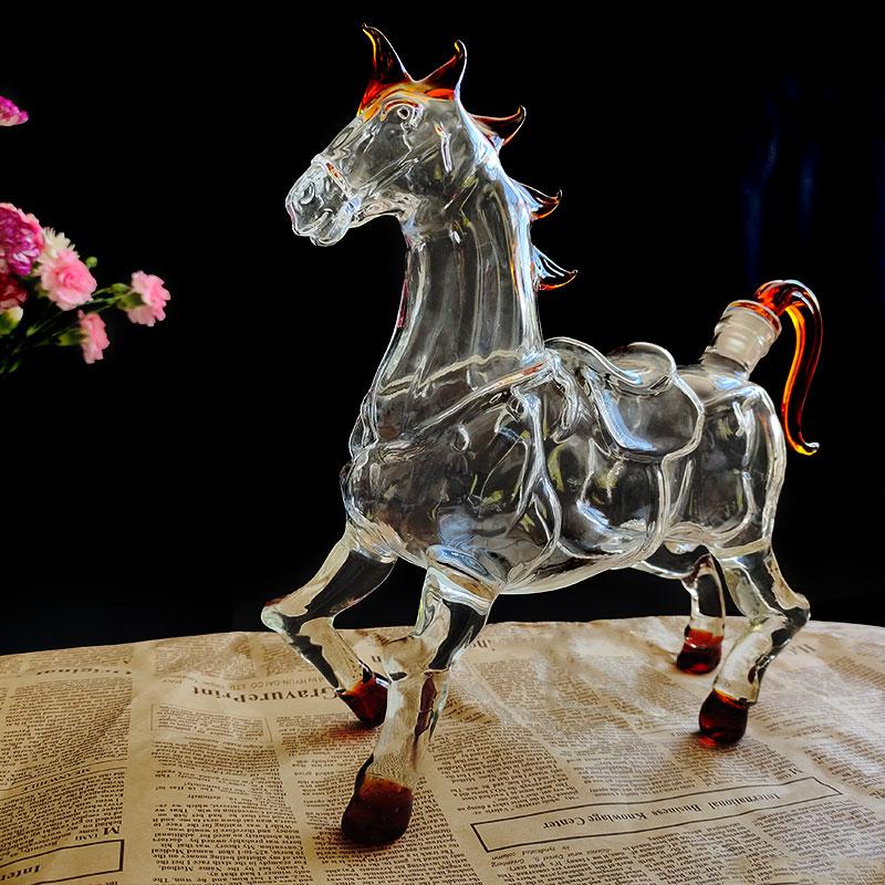 Animal Glass Wine Bottle Glass Bottle Hip Flasks Flagon Liquor Bottles Sealed Jarwine Container Liquor Pot Whiskey Bottles