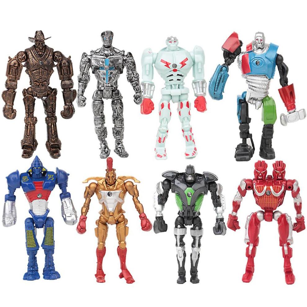 8 шт. аниме Real Steel Adam Raider светодиодный робот фигурка модель детская игрушка подарок