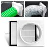 160mm HEPA Duct Filter Versatile Duct Air Filter Filtration System Air Quality Filter Versatile Compatibility With Pipes
