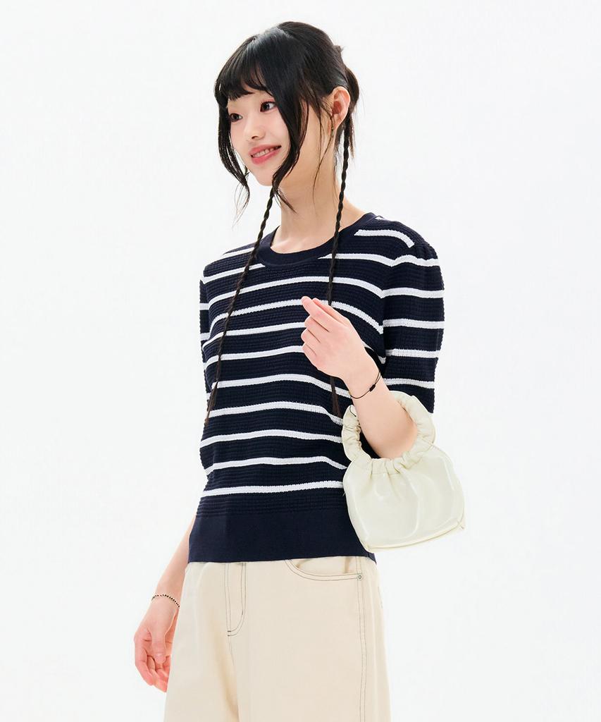 CHASECULT Women'S Striped Short Sleeve Summer Knit-Fbrg5673D04