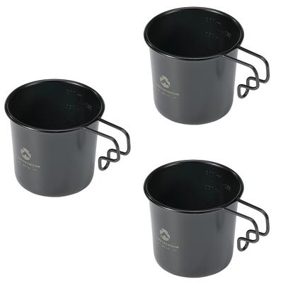 КЕМПИНГОВАЯ КРУЖКА MOON Solo Mug M, для кемпинга, черная, набор из 3 шт., 210 мл, SOLO MUG BKS-190-3P
