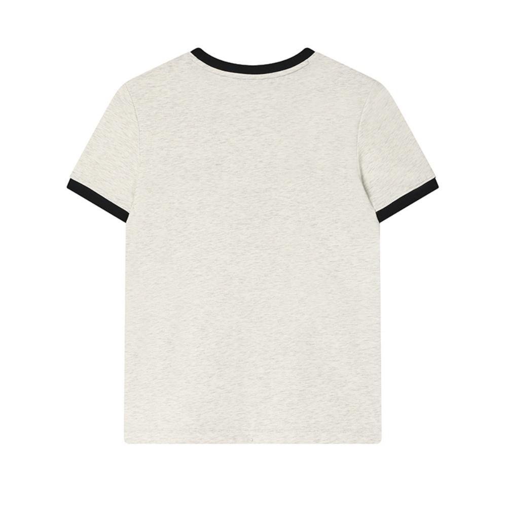 Fila Миланская Итальянская Роскошная Спортивная Коллекция Модная Универсальная Удобная Повседневная Трикотажная Футболка с Коротким Рукавом Женские Топы F11W525104F-LK