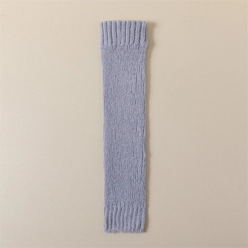 Модные женские гетры на осень-зиму, сохраняющие тепло ноги с длинными рукавами для женщин, однотонные гетры