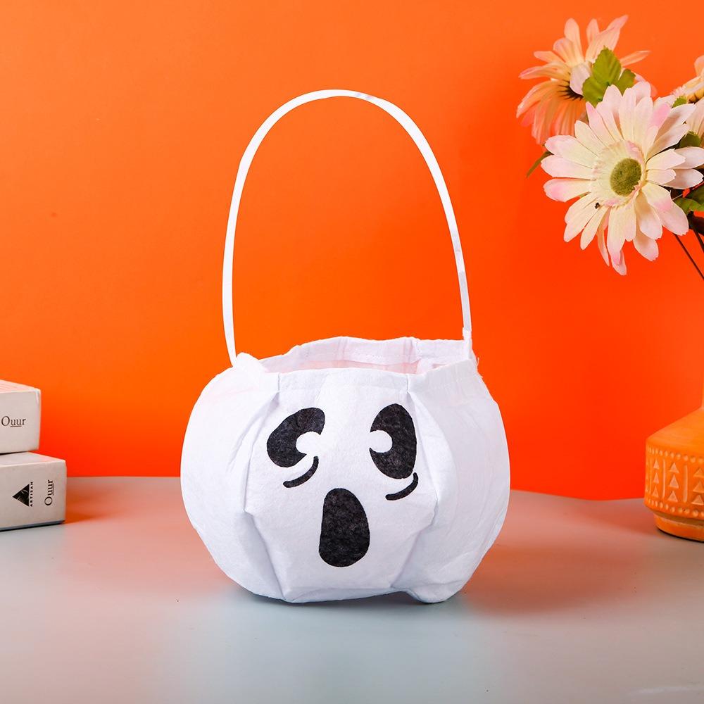 Trick or Treat Halloween Candy Bag Ghost Trick-Or-Treat Candy Basket Pumpkin Candy Bucket Gift