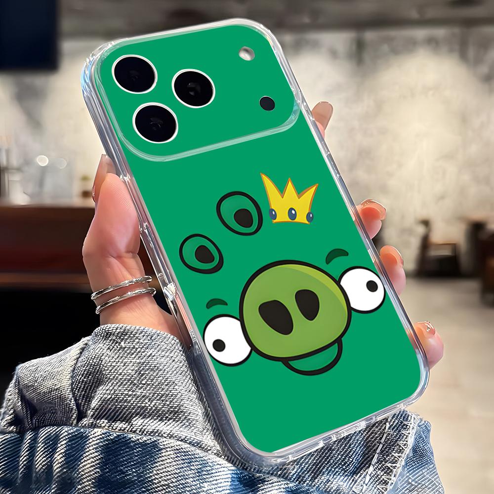 A-angry Birds Phone Case For IPhone 17 16 Pro Max 15 14 13 11 12 Mini Xs X Xr 7 8 Plus Se Transparent Cover