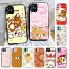 Популярный Милый Матовый Защитный Чехол с Медведем R-rilakkuma Для IPhone 16 15 14 13 12 11 Pro Max X XS MAX Защитный Чехол