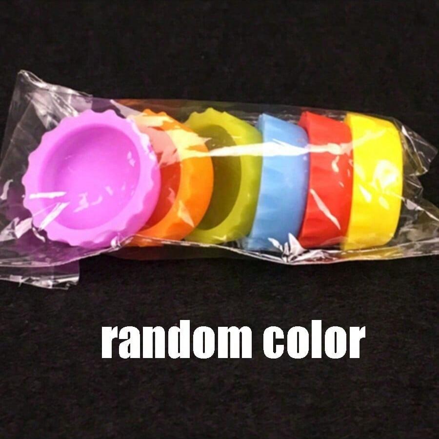 6/12pcs Beer Bottle Sealing Caps, 6 Colors Creative Leak-Proof Wine Bottle Stoppers, Reusable Wine/Liquor Bottle Accessories (Random Color)