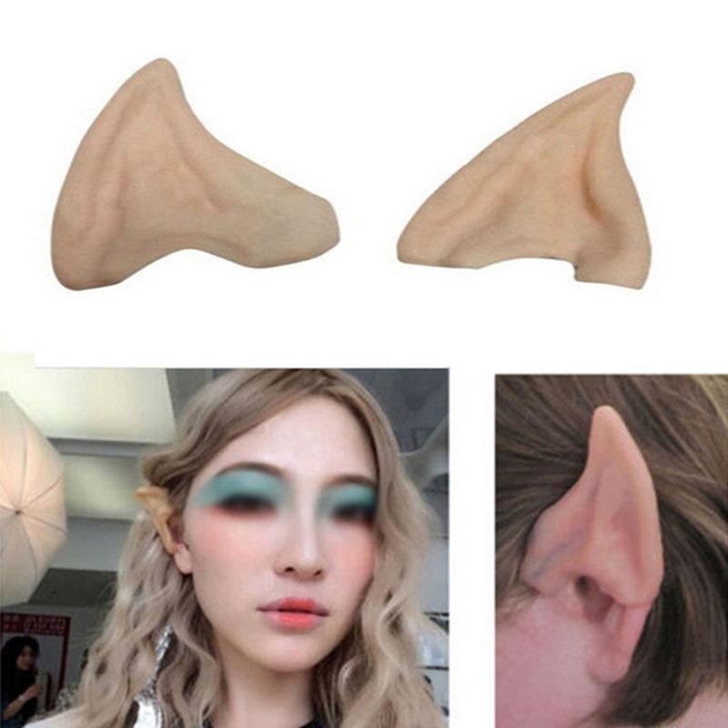 1 пара латексных ушей эльфа, сказочный ангел, платье, накладные уши, реквизит, принадлежности для косплея, полууха, реквизит для фотосессии на Хэллоуин, Рождественский декор