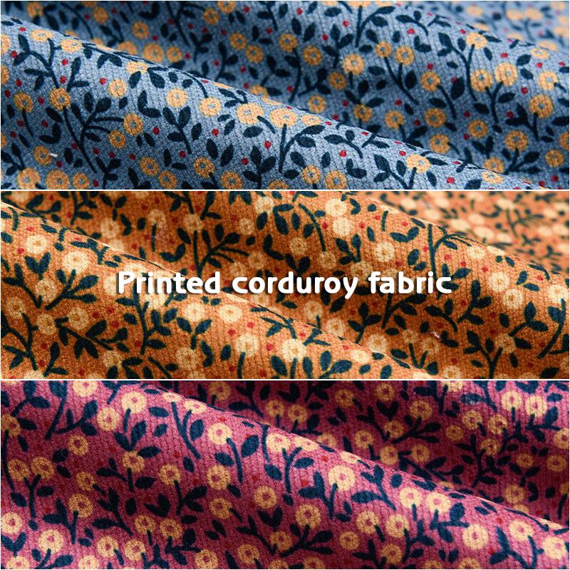 100*150 см мелкий цветочный принт ткань винтажная мягкая вельветовая ткань для шитья платье одежда скатерть сумка детская одежда