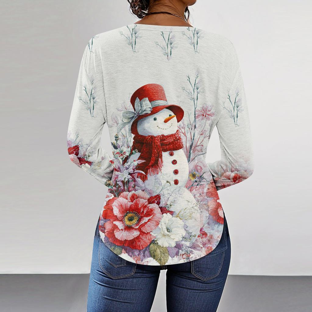 Tee Shirts For Women Fall Casual Long Sleeve Shirts Sweatshirt Vintage Graphic Printing Top Pullover Valentine's Day