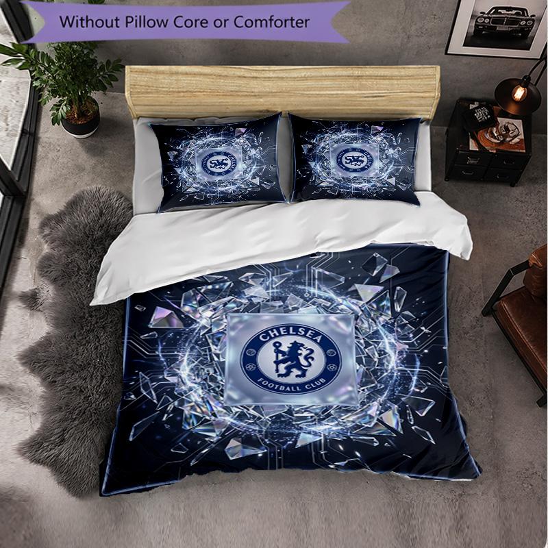Набор постельного белья Chelsea FC, 3 предмета, мягкая микрофибра, пододеяльник с наволочками для спальни
