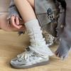 1 Pair Womens Lolita Knit Long Socks Leg Warmers Harajuku Japanese Kawaii Boot Socks Winter Ankle Heap Sock