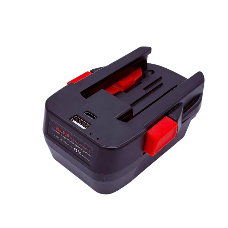Адаптер DM18V18 для аккумулятора Milwaukee 18V на Dewalt 20V для инструмента Milwaukee V18 48-11-1830 48-11-2230 18V NI-CD с USB-портом