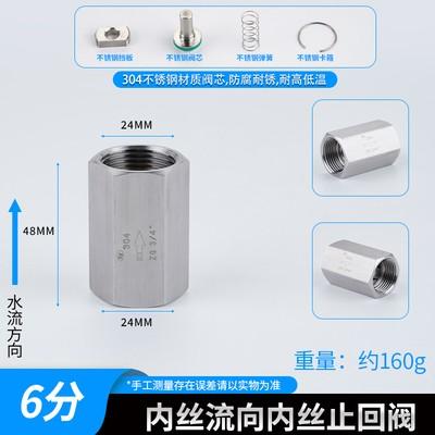 3/4" 1" BSP Наружная Внутренняя Нержавеющая Сталь 304 Обратный Односторонний Клапан Вода Газ Масло 240 Градусов Цельсия 3000 PSI