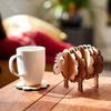 7Pcs/Set Sheep Coasters Wooden Drink Coasters 3D Puzzle Sheep Shape Coaster Wood