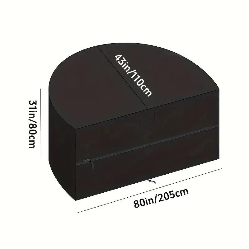 Сверхпрочный всепогодный чехол-навес для уличной круглой кушетки - Высококачественный защитный чехол для дивана-кровати с эластичной застежкой-кнопкой/застежкой