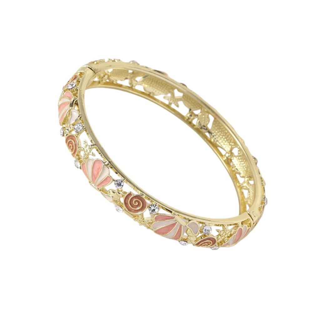 Rhinestone Flower Crystal Bangle Hollow Women's Hand Bracelet Jewelry Gifts