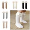 5Pairs Lace Trim Infant Cotton Stockings Ruffled Edge Cartoon Above Knee Socks  Kids