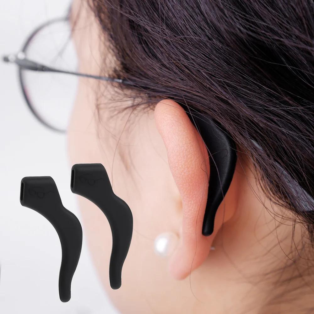 2-60pairs Silicone Anti-slip Ear Hooks Women Men Antiskid Glasses Leg Ear Sleeve Clear Anti-fall Eyewear Holder Accessories