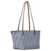 Fendi Дизайн с возможностью двустороннего использования Золотые акценты Металлические детали Хлопковая сумка-тоут Сумка для покупок Сумка через плечо Маленькие женские сумки-тоут синий 8BH424-AUT4-F1SXQ