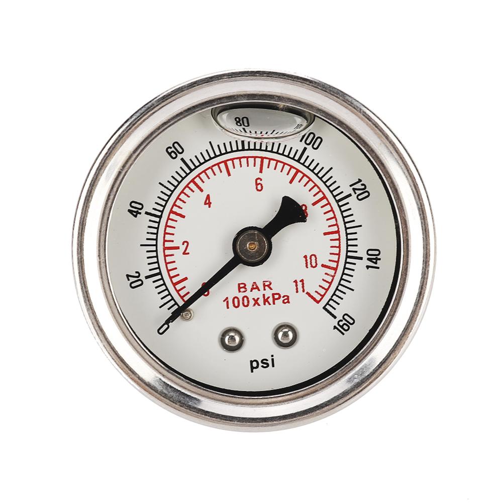 Универсальный регулируемый автомобильный регулятор давления топлива с манометром 100PSI (Красный + Серебряный)