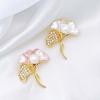 Leaf Pearl Brooch High-End NNiche Luxury High-End Women's Press-Down Clothing Waist Buckle Corsage Pin Jewelry