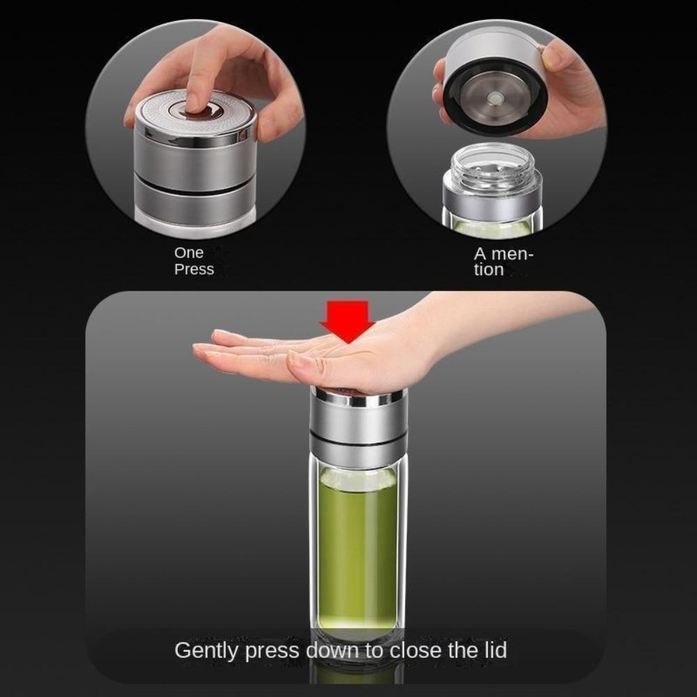 Быстро открывающаяся бутылка для воды для чая 400 мл, заварочный стакан, многоразовый стакан для воды для чая, походов, кемпинга