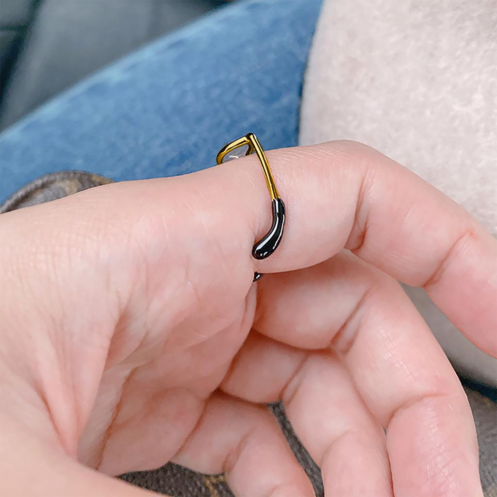 Cute Glasses Open Ring For Women Teen Girls Funny Glasses Finger Buckle Jewelry