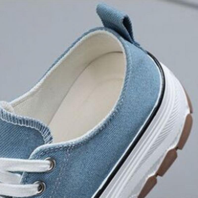 New Arrivals Open Run Women Canvas Sneakers Platform Stitch Design