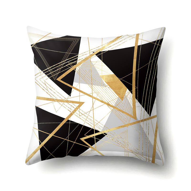 Polyester Pillow Case Automobile Decoration Home Printed Pillow Case Waist Cushion Cover Car Cushion Head Cushion Cover