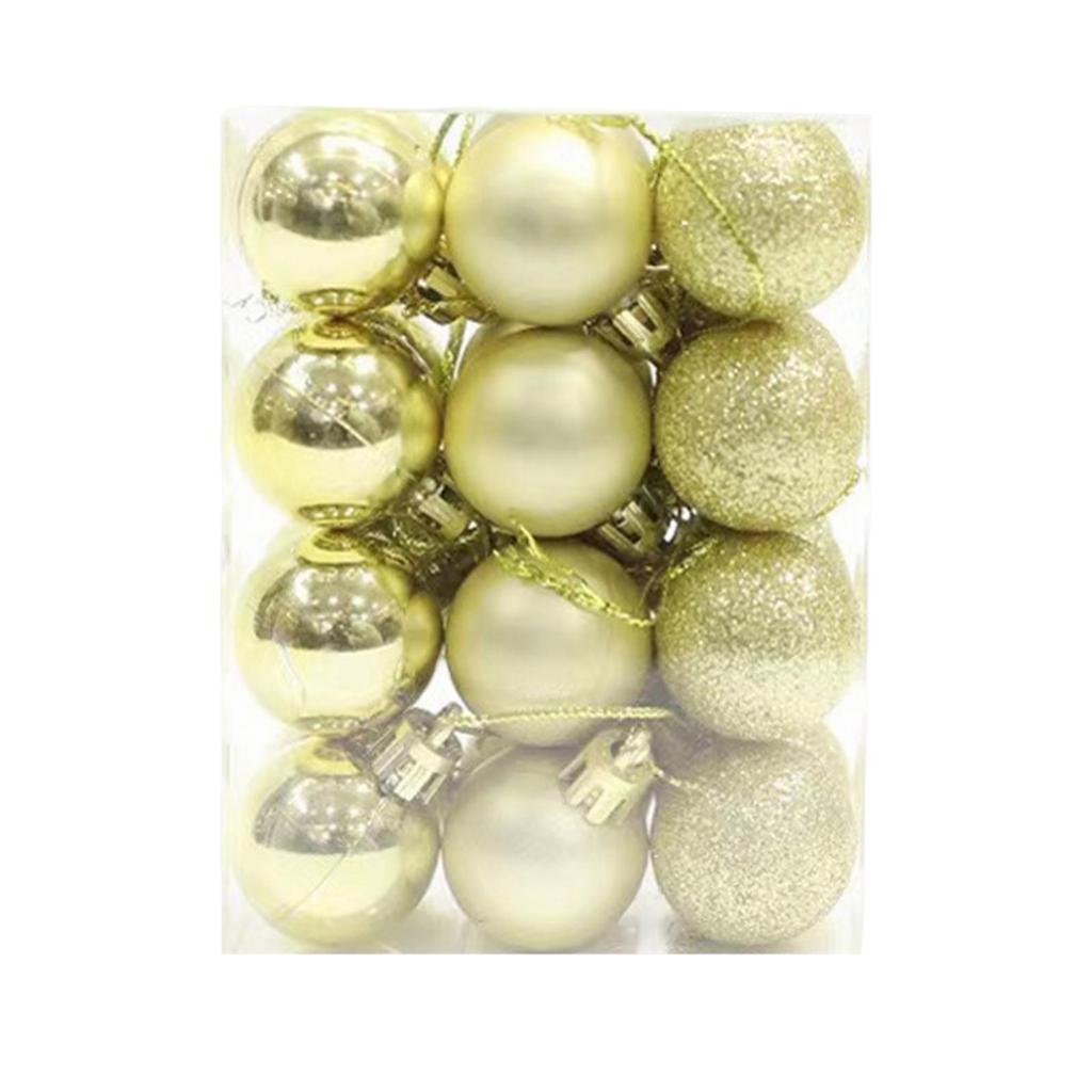 24PC 30mm Christmas Xmas Tree Ball Bauble Hanging Home Party Ornament Decor
