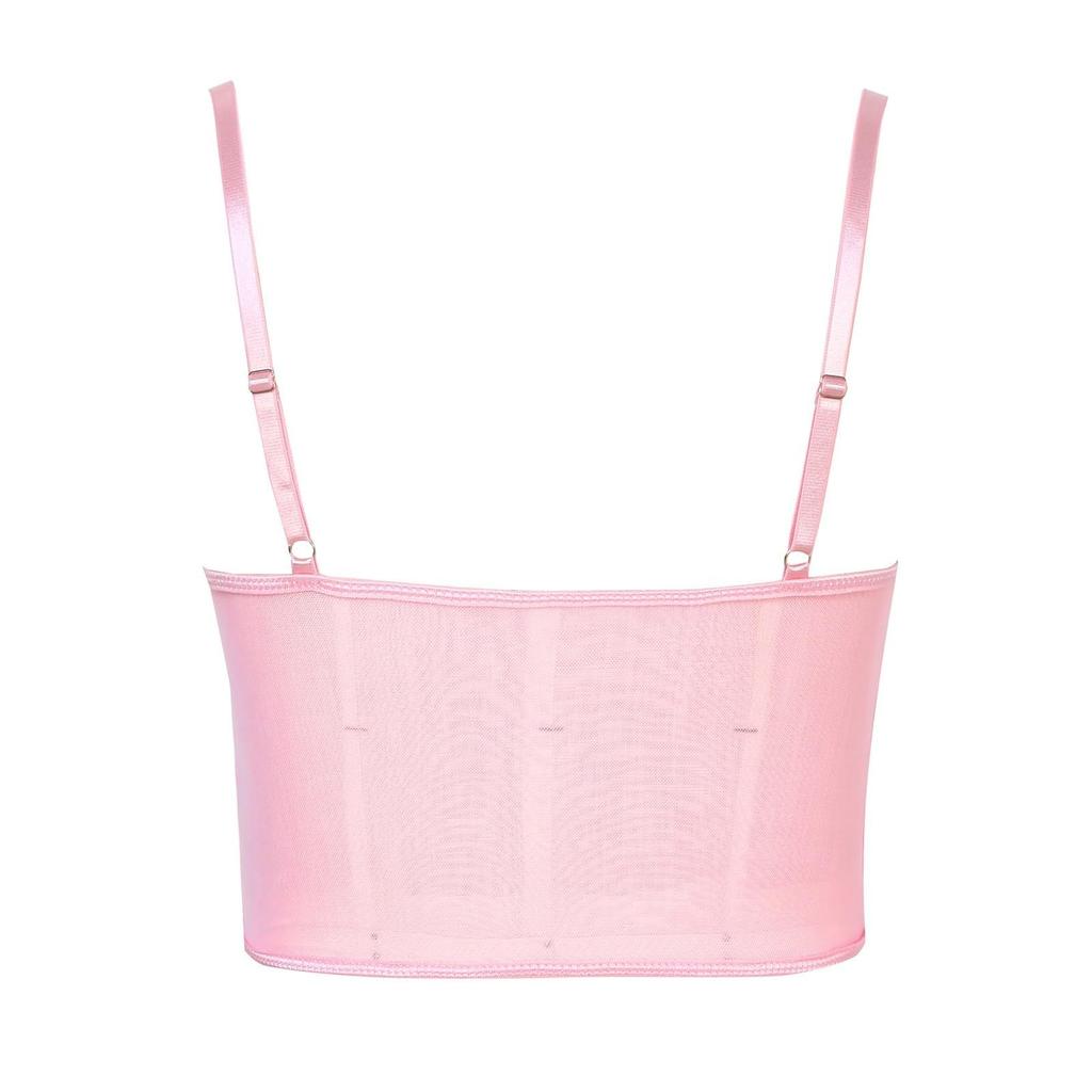 Women  Lace Underwear Babydoll Round Neck Lace Sexy Vest