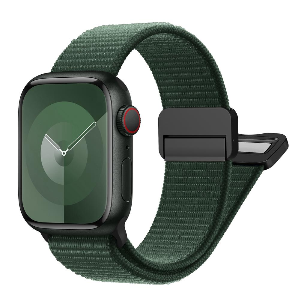Nylon Loop Strap for Apple watch band 40mm 45mm 44mm 49mm 41mm 38mm 42mm Magnetic bracelet iWatch series 9 8 7 6 5 3 ultra 2 se