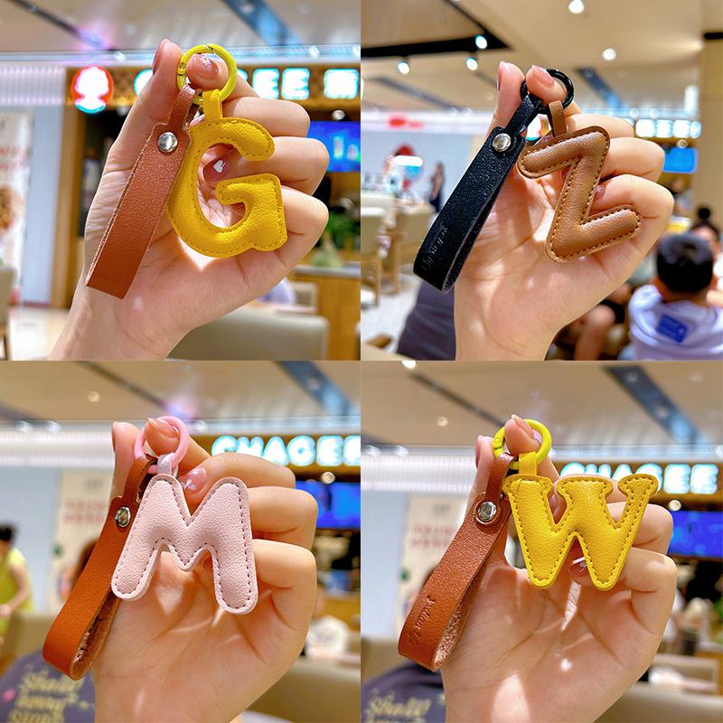 Женский модный брелок, брелки с английскими буквами, подвески из искусственной кожи, подарки для девочек, сумки, украшения