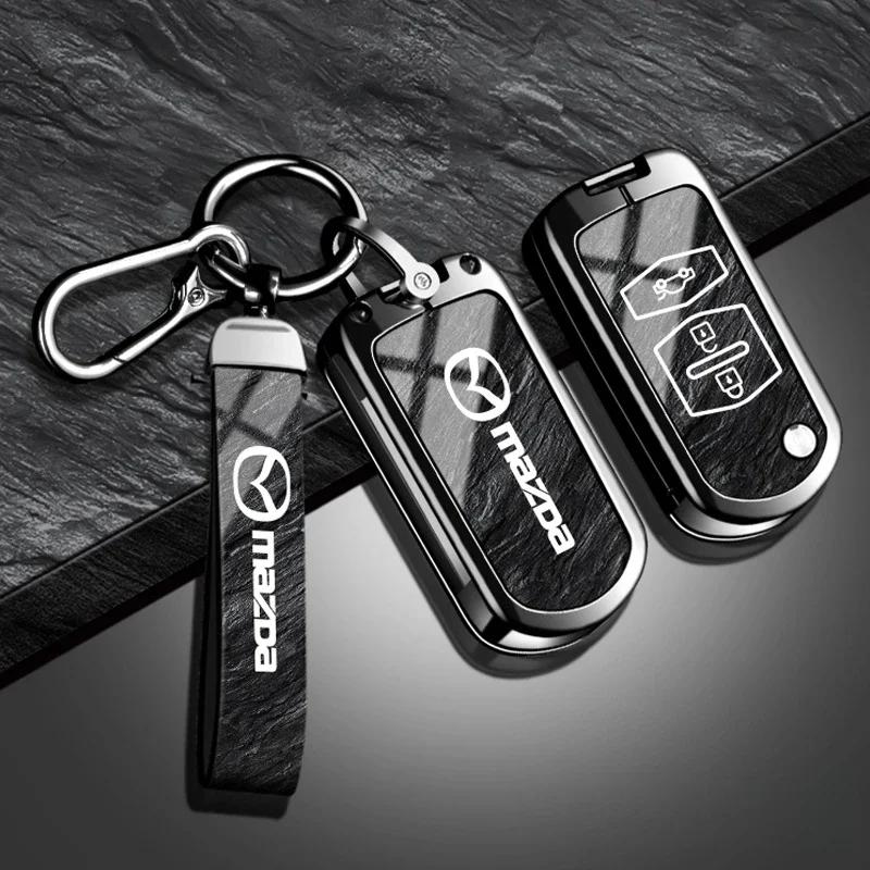 Leather car key cover key case for Mazda 2 3 6 CX3 CX5 CX8 CX30 CX-5 CX-30 CX-8 CX-3 CX4 MX-5 BT50 BT-50 Atenza Axela Shell Bag g3