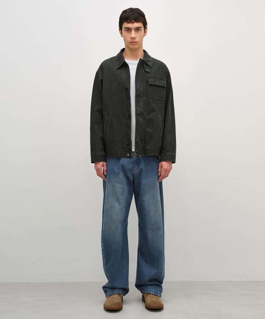 INSILENCE Vintage Washed Deck Jacket V2 Dark Grey